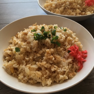 玉ねぎとじゃこのチャーハン♪